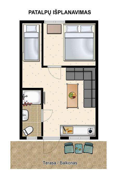 Šventoji Belugaアパートホテル 部屋 写真